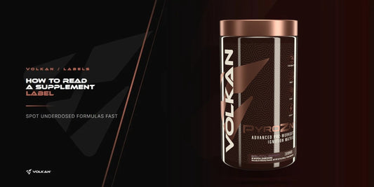 How to read a supplement label – VOLKAN PyroZn pre-workout tub